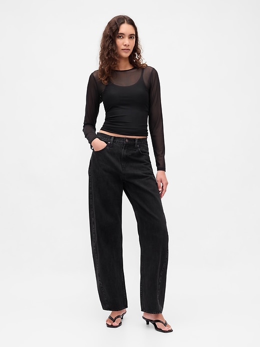 Image number 2 showing, Mesh Crop T-Shirt