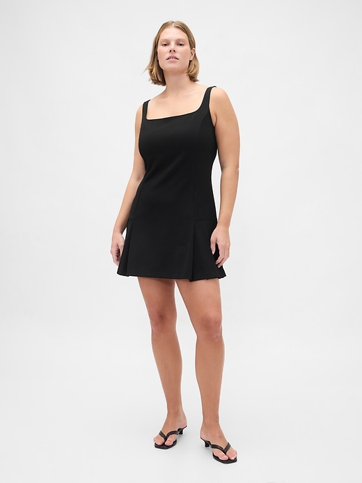 Image number 5 showing, Square-Neck Pleated Mini Dress