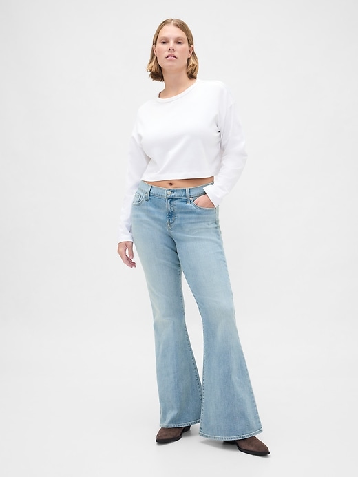 Image number 5 showing, Low Rise Flare Jeans