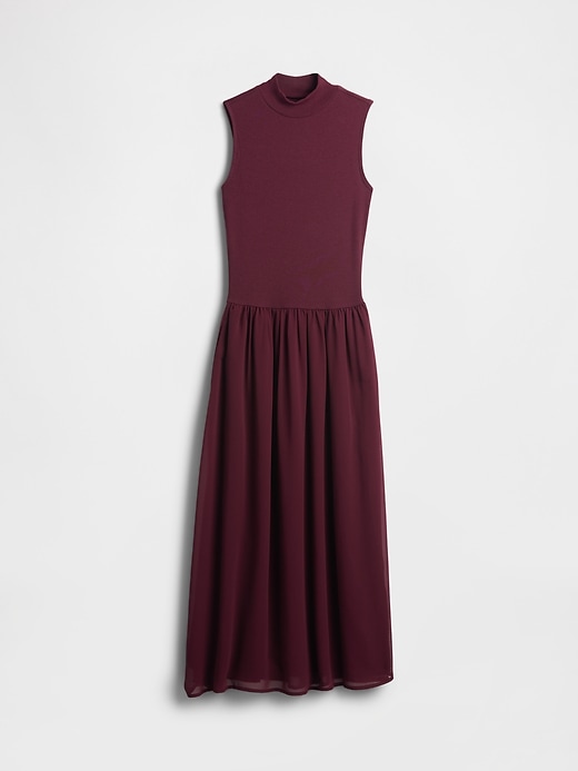 Image number 7 showing, Modern Mockneck Mixed Media Maxi Dress