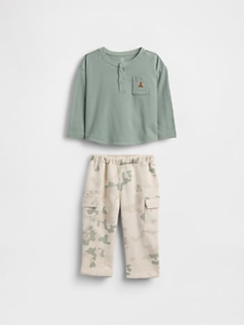 Baby Pocket Henley Outfit Set