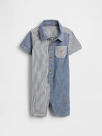 Baby Chambray Stripe One-Piece
