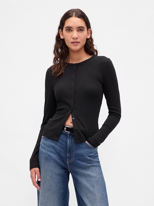 Image number 1 showing, Modern Crewneck Cardigan