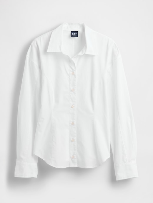 Image number 4 showing, Organic Cotton Poplin Dolman Classic Shirt