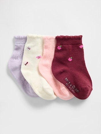 Baby & Toddler Quarter Crew Socks (4-Pack)