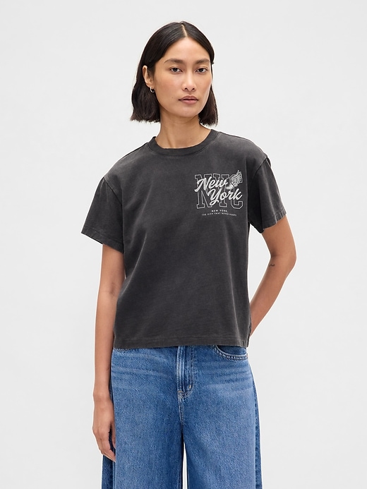 Image number 1 showing, Relaxed NYC Graphic T-Shirt