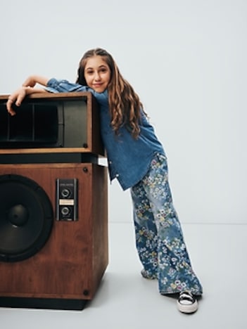 Kids Floral Easy Baggy Jeans