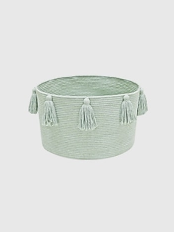 Lorena Canals Basket New Tassels Blue Sage