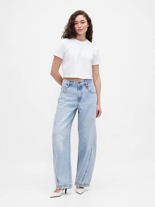 Image number 1 showing, Gap × BÉIS High Rise Barrel Jeans