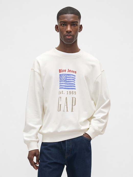 Image number 1 showing, Heavyweight French Terry Oversized Logo Sweatshirt