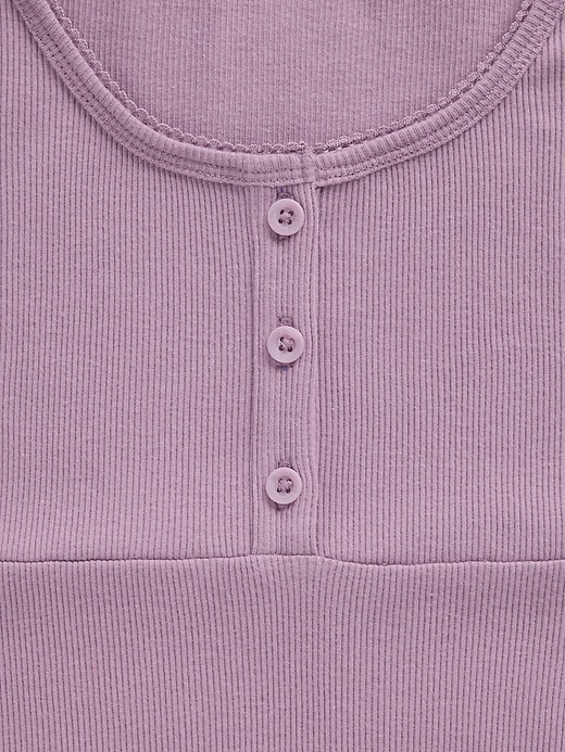Image number 3 showing, Kids Rib Henley Dress