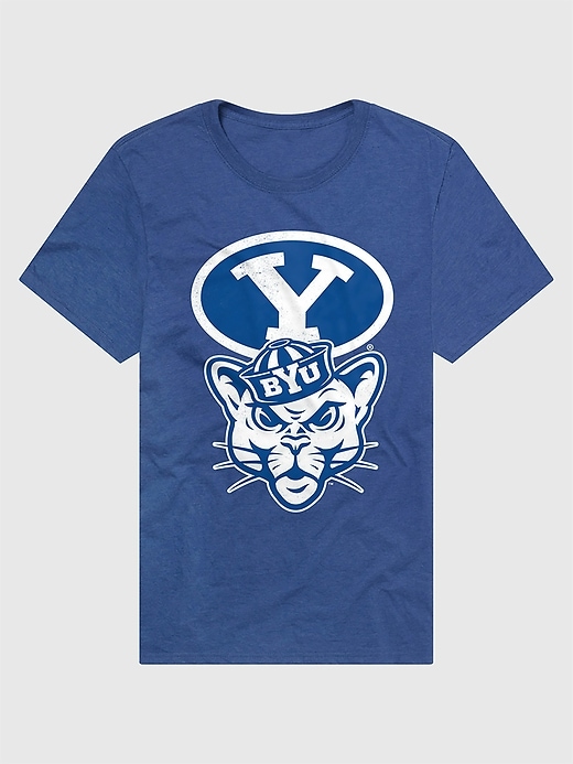1 of 8 showing, with the color Royal Heather of product BYU Cougars Mascot Graphic T-Shirt