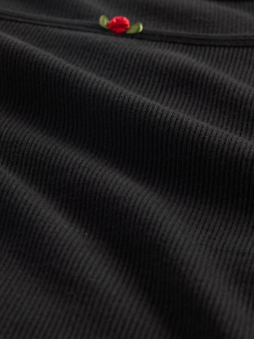 Image number 3 showing, Kids Rib Puff-Sleeve Top