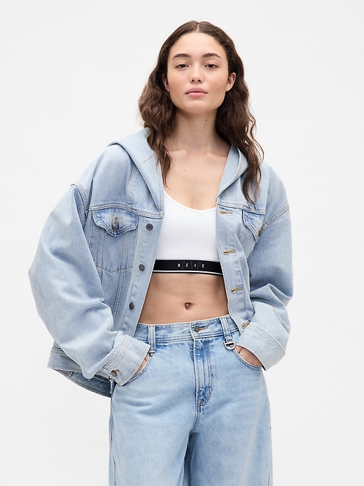 Image number 1 showing, Gap × BÉIS Oversized Denim Jacket