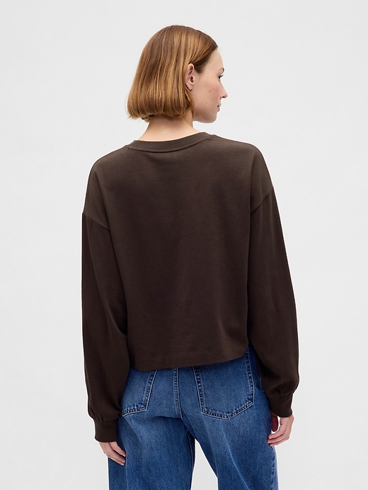 Image number 3 showing, Organic Cotton VintageSoft Heavyweight Crop Sweatshirt