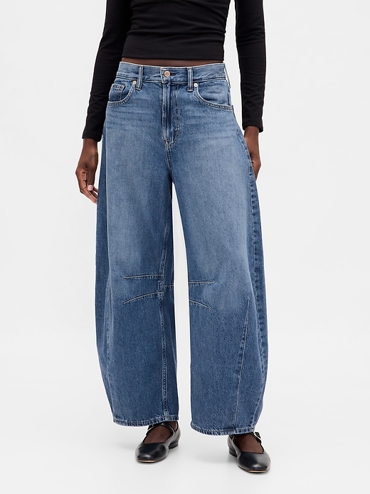 Image number 2 showing, High Rise Horseshoe Jeans