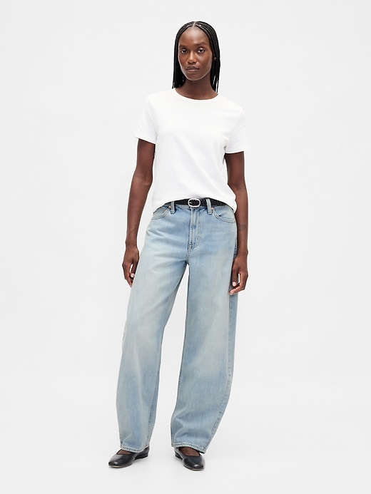 Image number 1 showing, High Rise Barrel Jeans