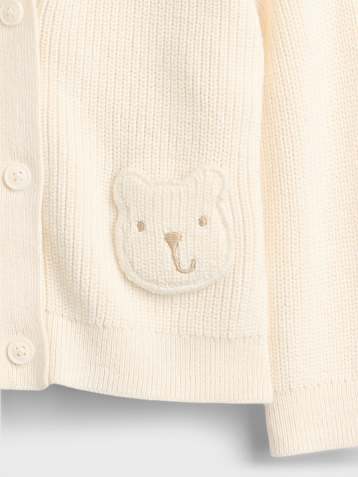 Image number 3 showing, Baby Bear Pocket Cardigan Sweater