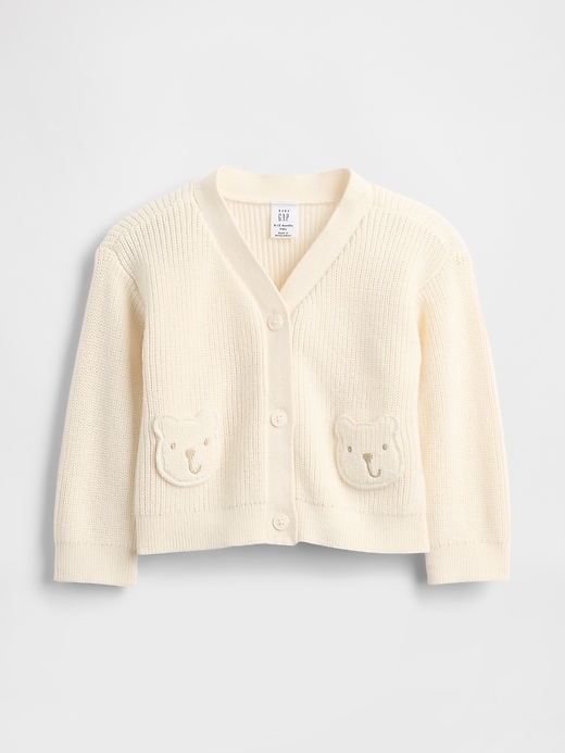 Image number 1 showing, Baby Bear Pocket Cardigan Sweater