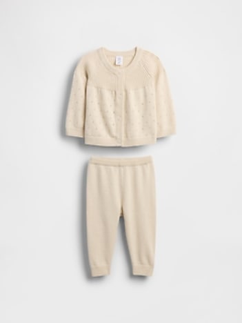 Baby Cardigan Sweater Outfit Set