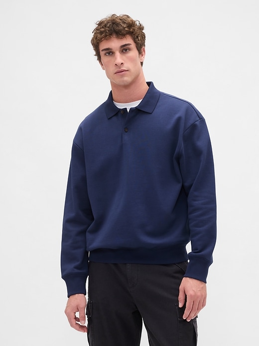 Image number 1 showing, Heavyweight Oversized Polo Sweatshirt