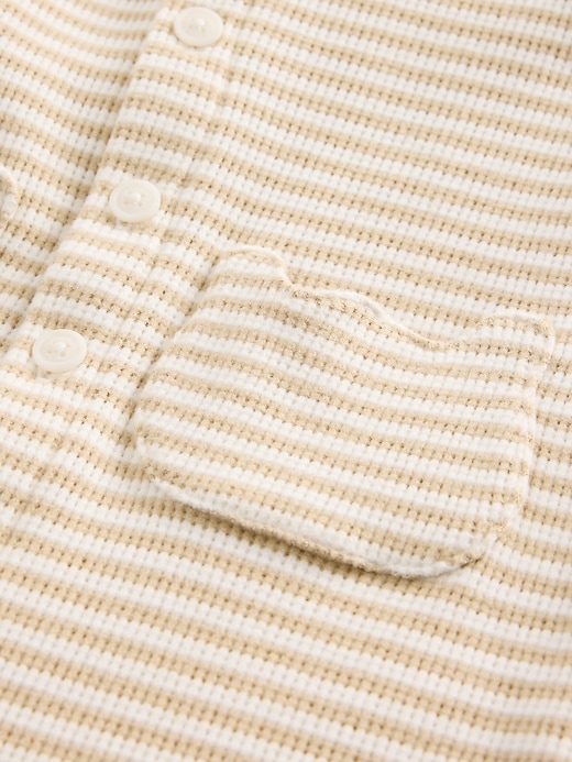Image number 3 showing, Baby Softspun Bear Pocket One-Piece
