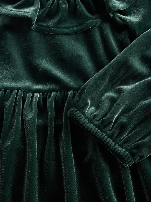 Image number 4 showing, Baby & Toddler Velour Ruffle Collar Dress