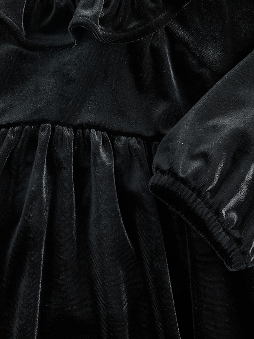 Image number 4 showing, Baby & Toddler Velour Ruffle Collar Dress