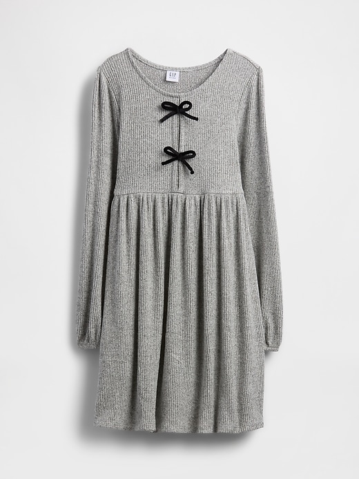 Image number 2 showing, Kids Softspun Rib Bow-Front Dress