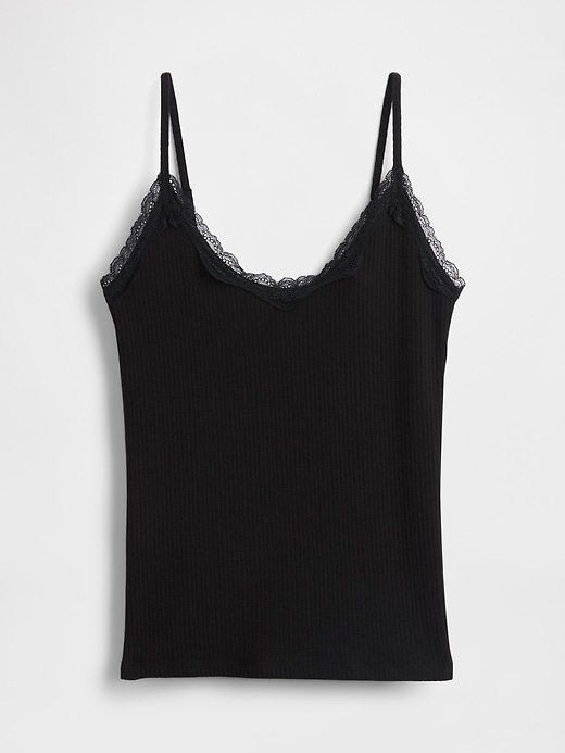 Image number 2 showing, Lace-Trim Pointelle Cami