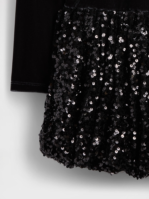 Image number 4 showing, Kids Mixed Media Sequin Bubble Dress
