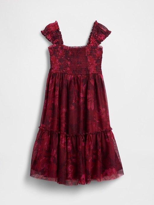 Image number 2 showing, Kids Tulle Cap-Sleeve Midi Dress
