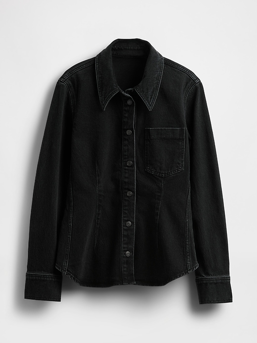 Image number 5 showing, Denim Cinch-Seam Shirt