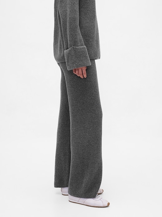 Image number 3 showing, CashSoft Shaker-Stitch Sweater Pants