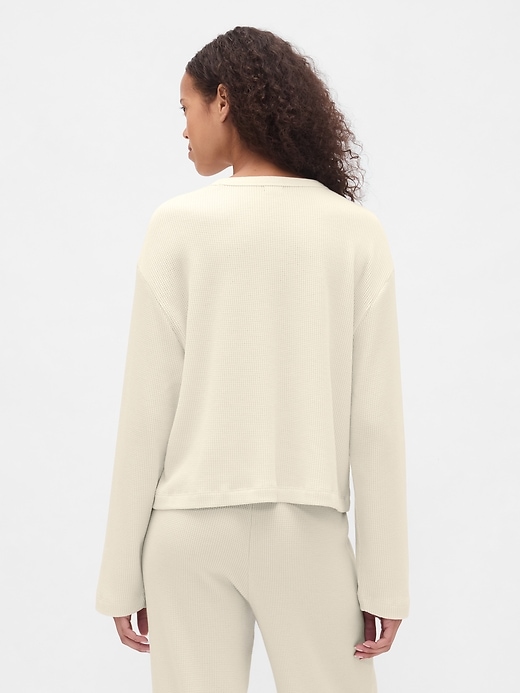 Image number 3 showing, Waffle Crop PJ Top