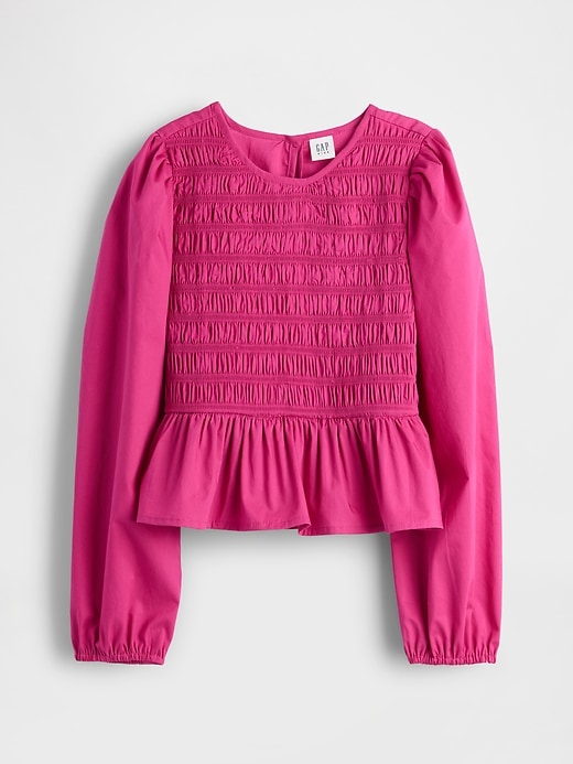 Image number 2 showing, Kids Smocked Peplum Top