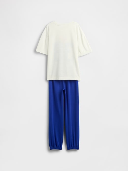 Image number 2 showing, Kids Superman Oversized Recycled PJ Jogger Set