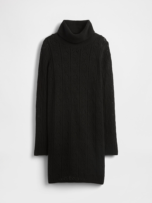 Image number 5 showing, CashSoft Pointelle Turtleneck Sweater Dress