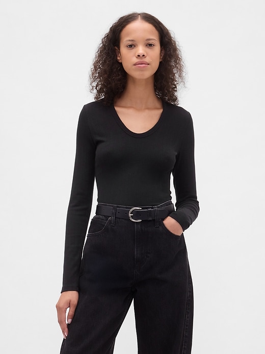 Image number 1 showing, Sheer Modern Rib T-Shirt