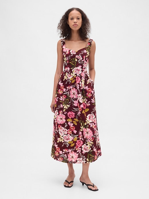 Image number 1 showing, Seamed Drop-Waist Maxi Dress