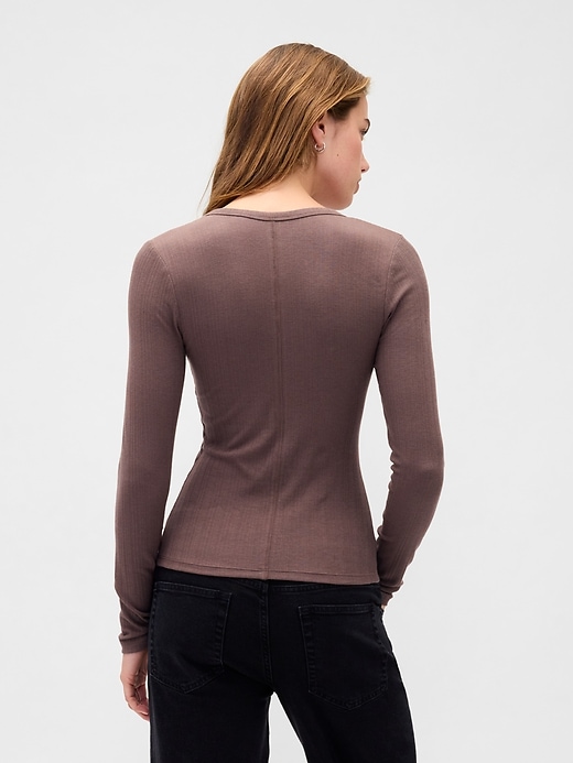 Image number 3 showing, Sheer Modern Rib T-Shirt