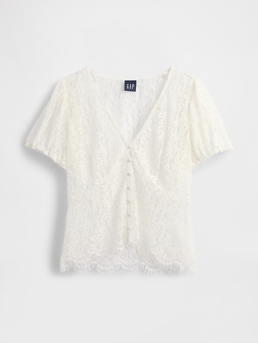 Image number 5 showing, Lace V-Neck Top