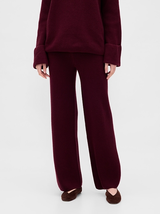 Image number 2 showing, CashSoft Shaker-Stitch Sweater Pants