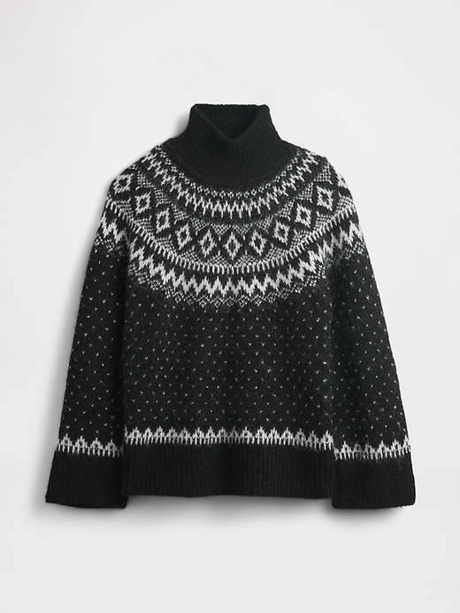 Image number 5 showing, Fuzzy Oversized Turtleneck Sweater