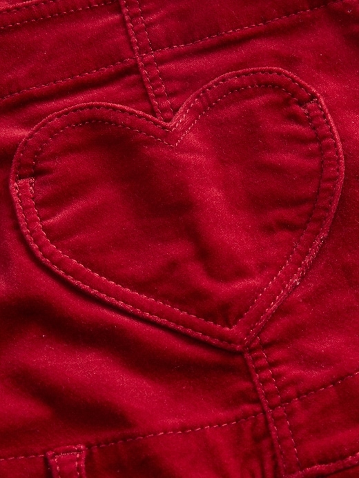 Image number 4 showing, Baby & Toddler Velvet Heart Overalls