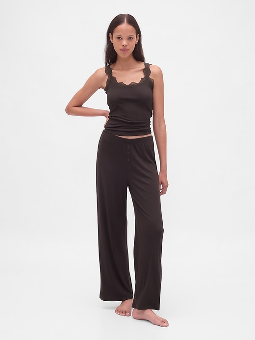 Image number 2 showing, Mini Rib Lace PJ Tank Top