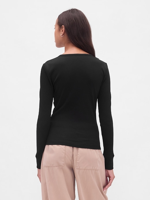Image number 3 showing, Modern Rib Henley T-Shirt