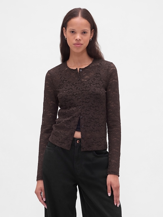 Image number 1 showing, Lace Cardigan