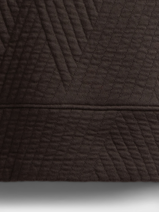 Image number 3 showing, GapFit Quilted Jacquard Knit Funnel-Neck Pullover