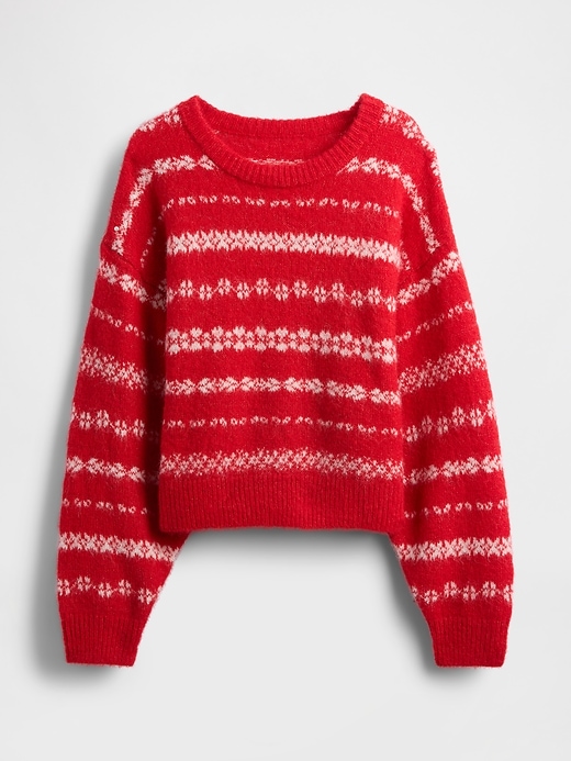 Image number 5 showing, Fuzzy Oversized Crewneck Sweater